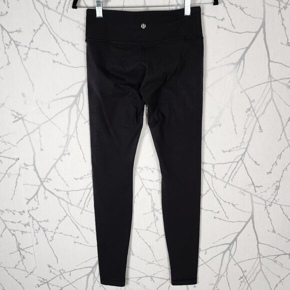 Lululemon Black Luon Mid Rise Wunder Under Tights - Picture 3 of 6